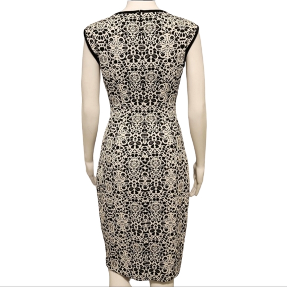 Textured Black and White Vintage Caché Dress - Size 2 - EUC - Picture 4 of 8